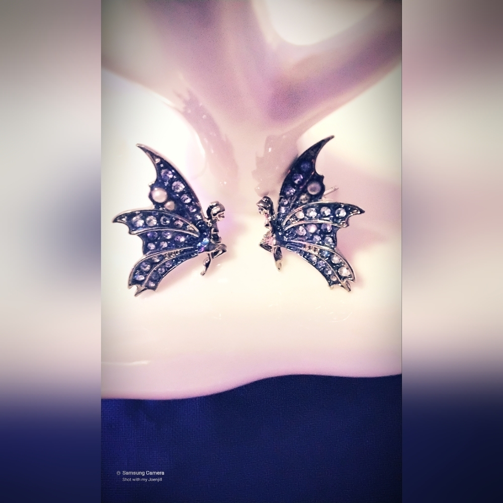 Fairy w wings earrings...UNIQUE AND DARLING!!!!